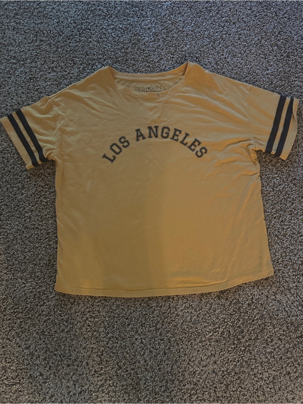 Yellow "Los Angeles" Sport Stripe Tee
